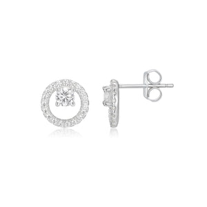 Kurate CZ Circle Earrings