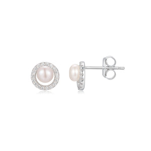 Kurate CZ Pearl Earrings