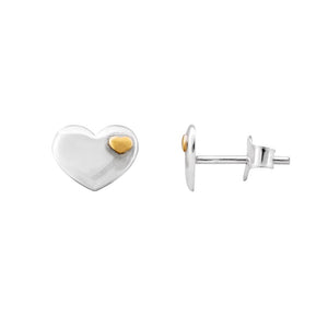 Kurate Gold-Plated Double Heart Earrings
