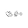 Sterling Silver Double Heart CZ Stud Heart Earrings - More Than Just a Gift | Narborough Hall