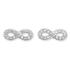 Sterling Silver CZ Infinity Earrings