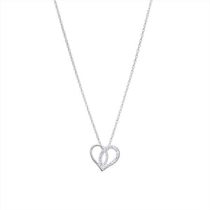 Sterling Silver CZ Intertwined Heart Necklace - More Than Just a Gift | Narborough Hall