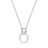 Sterling Silver CZ Teardrop Necklace