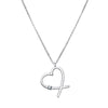 Sterling Silver CZ Abstract Heart Necklace - More Than Just a Gift | Narborough Hall