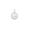 Sterling Silver Circle CZ Pendant With Hearts - More Than Just a Gift | Narborough Hall