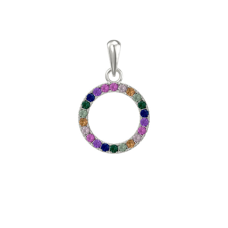 Sterling Silver Multi Colour Open CZ Necklace - More Than Just a Gift | Narborough Hall
