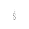 Sterling Silver Pave CZ Infinity Necklace
