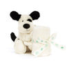 Jellycat Bashful Black & White Puppy Soother
