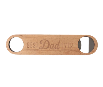 Best Dad Ever Wooden Bottle Opener
