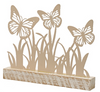 Iron Butterfly Decoration On Wooden Base