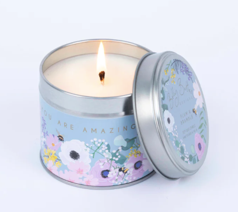 Belly Button You Are Amazing Floral Candle