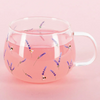 Belly Button Ditsy Lavender Glass Mug