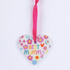 Belly Button 'Best Mummy' Hanging Heart