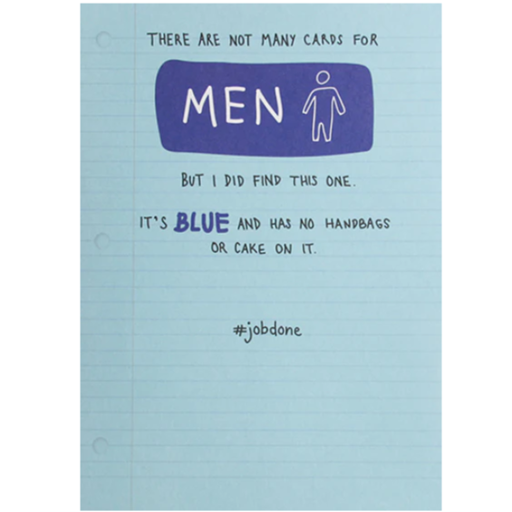 Just Saying Men Blue Birthday Card