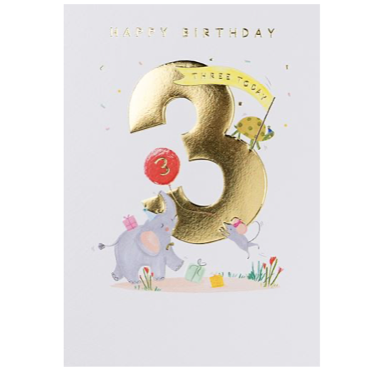 Sunbeam 3rd Birthday Animal Card