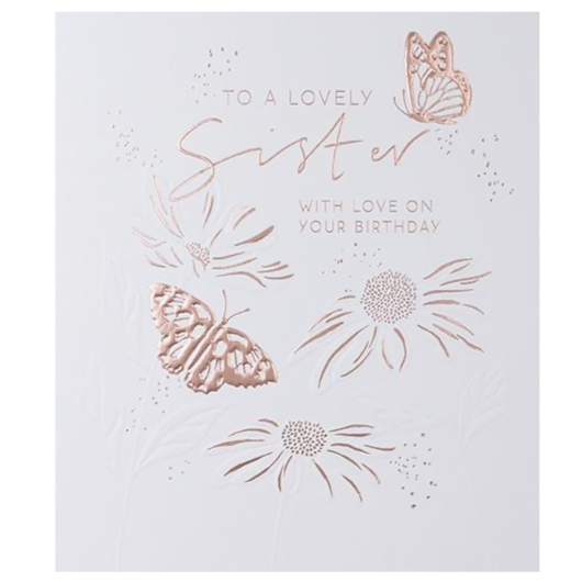 Reflections Lovely Sister Birthday Card