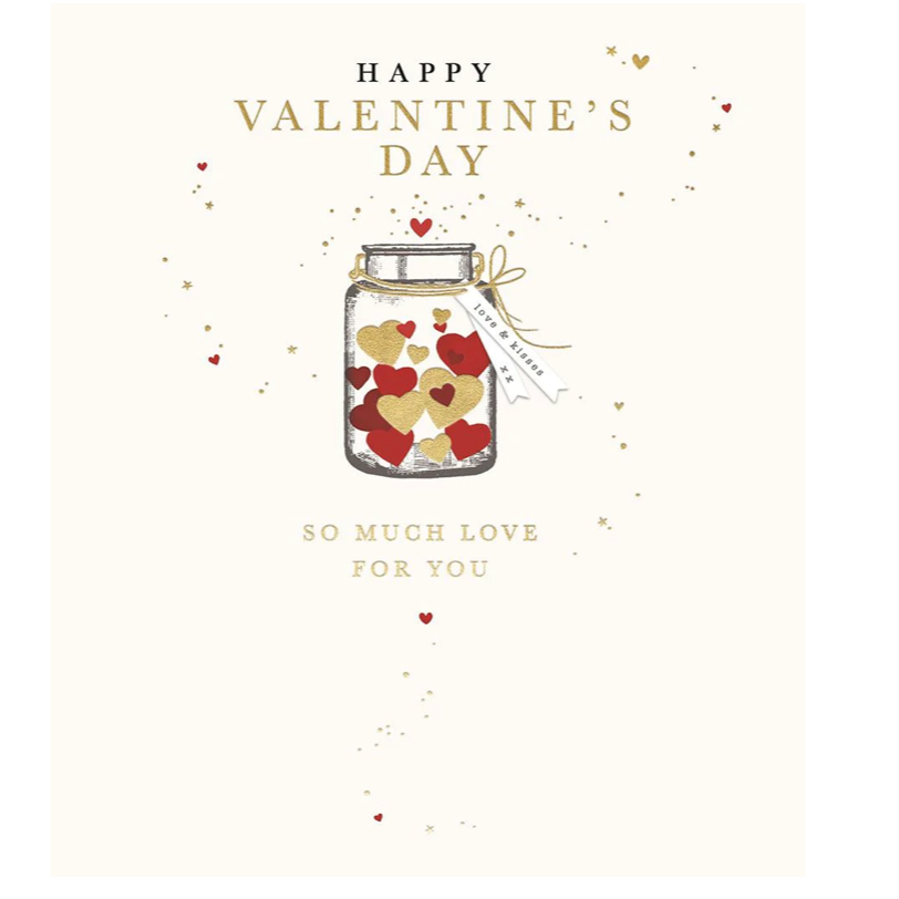 Reflections Jar Of Hearts Valentine's Card