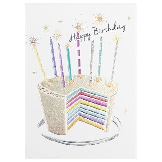 Amaretto Happy Birthday Cake Card
