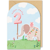 Peaches & Cream You're 2 today Birthday Card