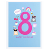 First Chapter Girl Age 8 Happy Birthday Card
