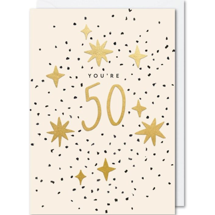 Moonlight 50th Birthday Card