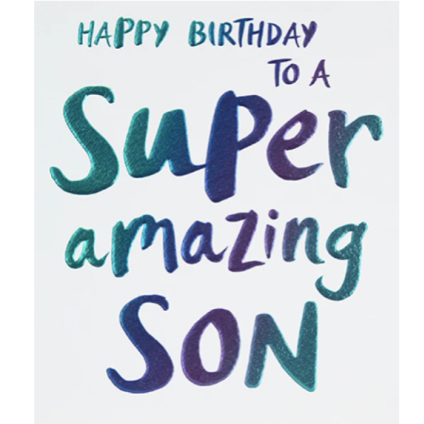 Wow - Super Amazing Son Birthday Card