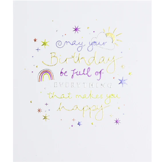 Mimosa Birthday Rainbow Card