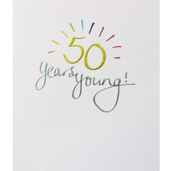 Mimosa 50 Years Young Card