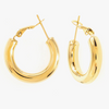 Miramira Thick Gold Plated Stainless Steel Hoop Earrings