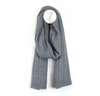 POM Grey Recycled Yarn Herringone Cable Knit Scarf