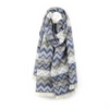 POM Grey & Denim Blue Chevron Scarf