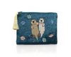 POM Teal Velvet Zip Pouch - Otters
