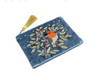 POM Dusky Blue Velvet Purse - Robin