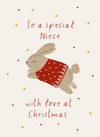 Cosy Christmas Special Niece Christmas Card