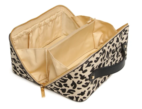 Alice Wheeler Leopard Large Train Case