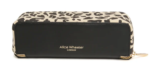 Alice Wheeler Leopard Small Train Case