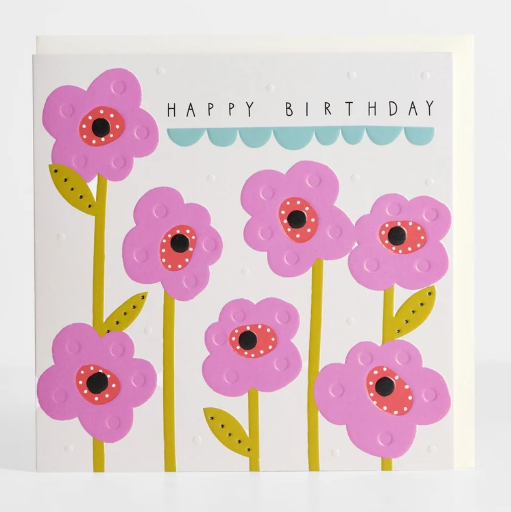 Mabel Birthday Pink Poppies Card