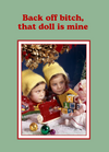 Christmas Chutney Bitch Doll Christmas Card
