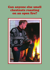 Christmas Chutney Chestnuts Roasting Christmas Card