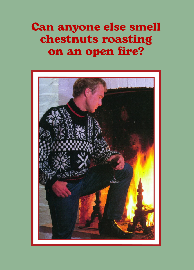 Christmas Chutney Chestnuts Roasting Christmas Card