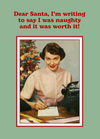 Christmas Chutney Naughty & Worth It Christmas Card
