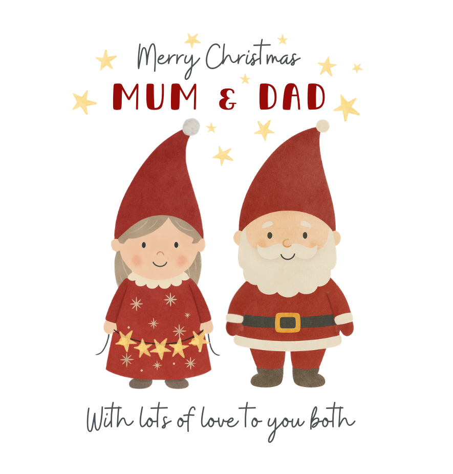 Holly Jolly  Mum and Dad Christmas Card