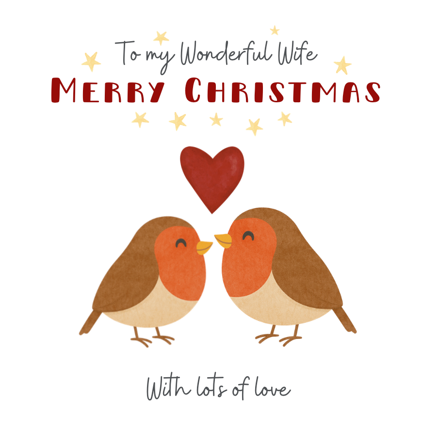 Holly Jolly  Robins Wife Christmas Card