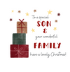 Holly Jolly Son & Family Christmas Card