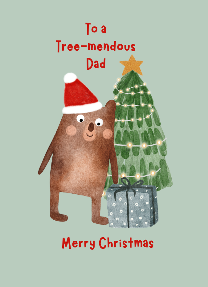 Petimo Treemendous Dad Christmas Card