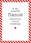 Petimo Type & Stripe Fiancé Christmas Card