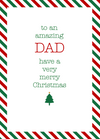 Petimo Type & Stripe Dad Christmas Card