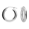 Sterling Silver Tubed Hinged Hoop Earrings