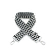 Canvas Bag Strap - Black & White Threads