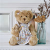 Powell Craft teddy bear with floral dress and baby bear